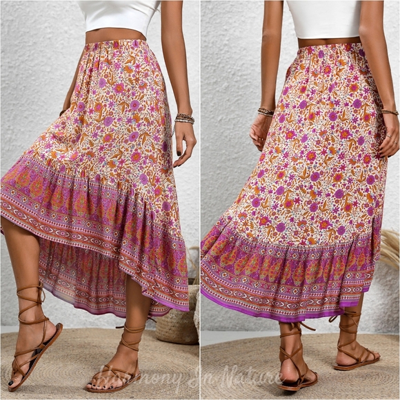 Rich Garden High-Low Skirt - Picture 2 of 9